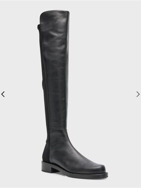 Stuart Weitzman 50/50 black Leather Over-the-Knee Boot, Size 7, GUC